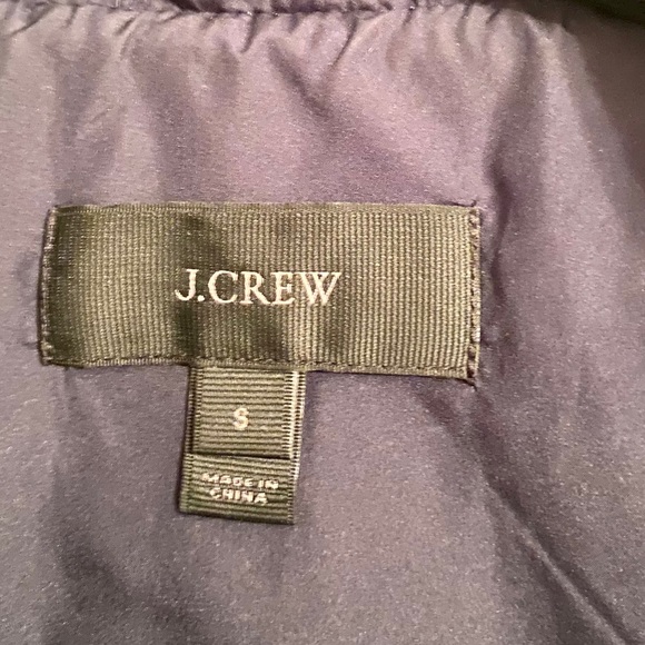 J. Crew navy quilted down vest gold accents Small - Picture 5 of 10